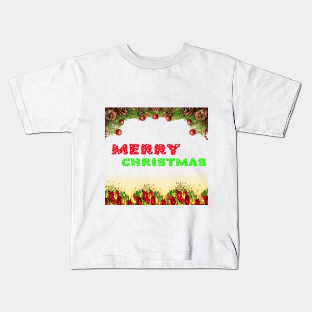 christmas Kids T-Shirt by mahmoudaburubaa